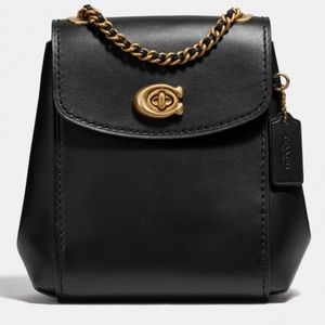 Coach Parker Convertible Mini Backpack in Black